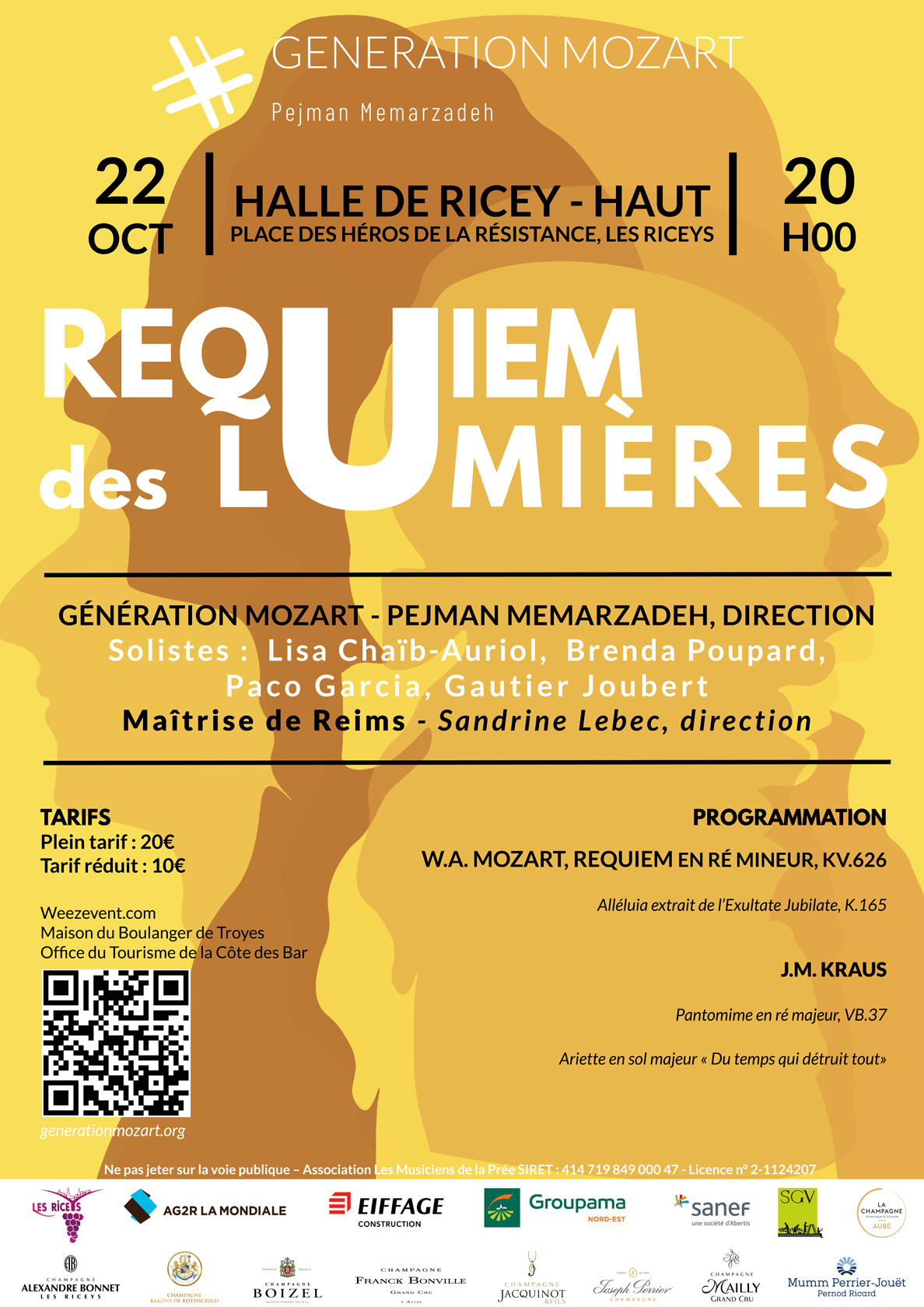 Affiche Génération Mozart aux Riceys 22 Octobre